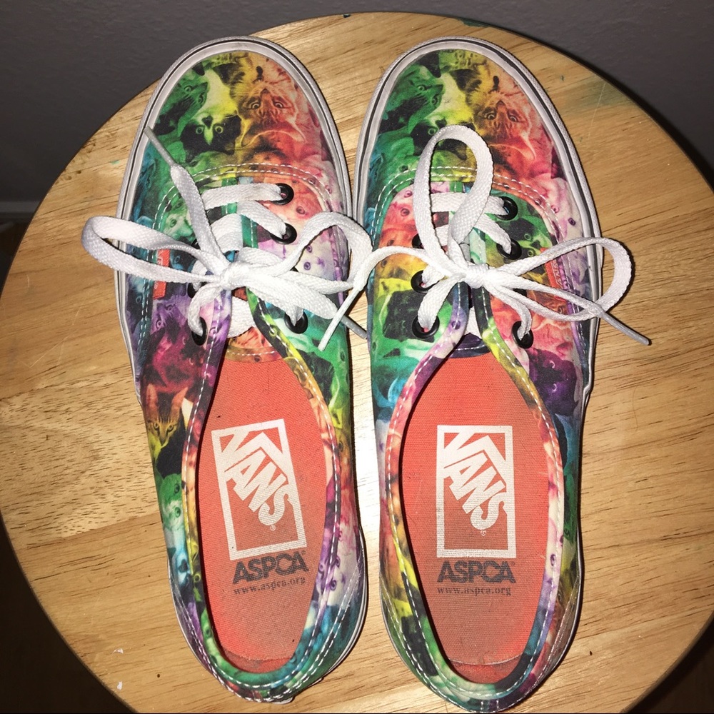 rainbow cat vans